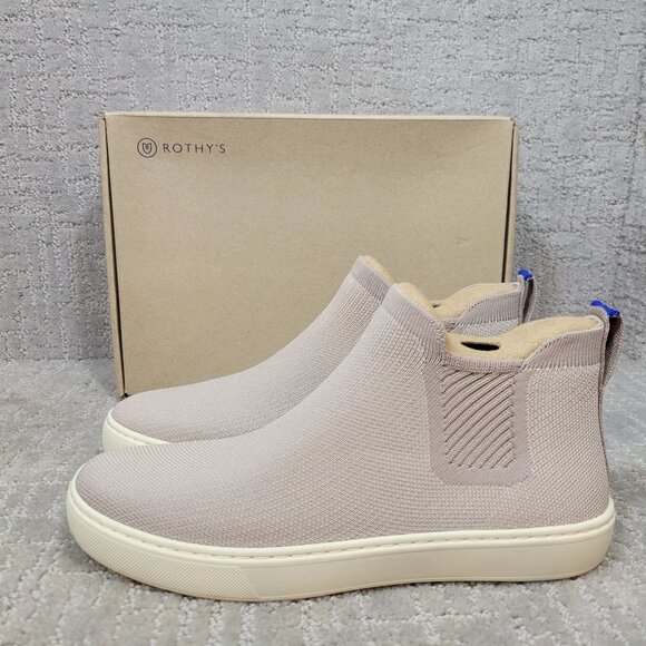 ROTHY'S The Chelsea Lilac Gray Ankle Boots Size 6, 8, 8.5, 9, 9.5, 10, 11.5 - Picture 1 of 12